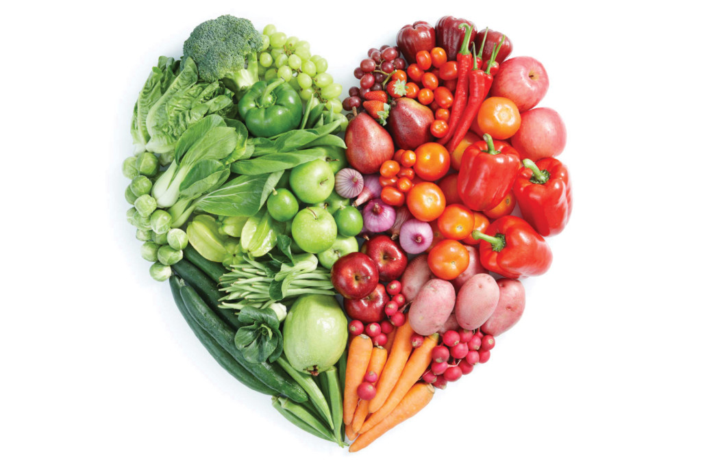 Veggies in the shape of a heart Heart to Home dietitian Endless Journey Hospice Omaha Nebraska